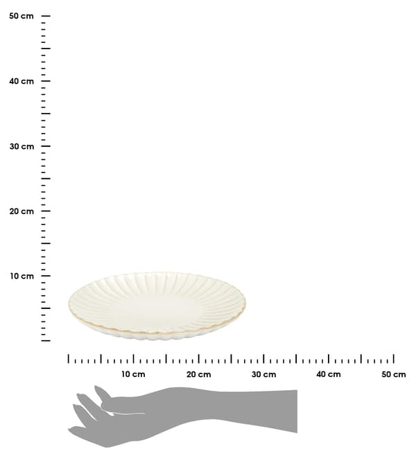 Stor Eden middagstallrik 27 cm krämfärgad