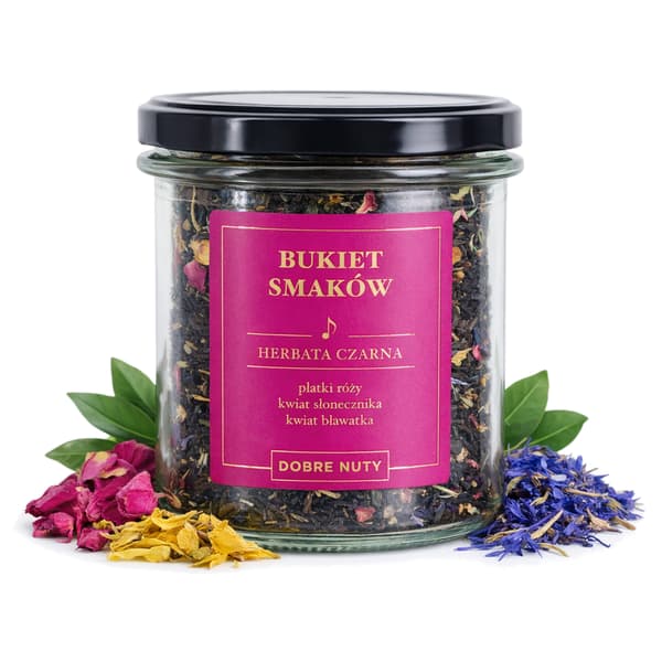 EN BUKET AF SMAGSSTOFFER - SORT TE - GODE NOTER 60G