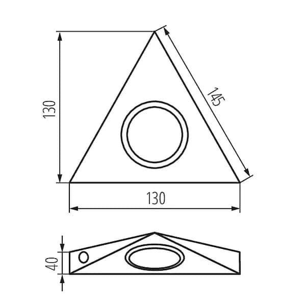 LED-lampe til underskab med afbryder 10W G4, sort Kanlux