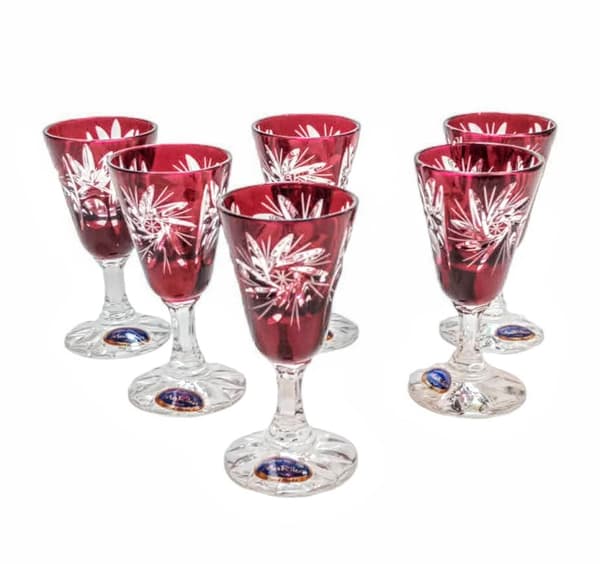 Rubin krystal vodkaglas 40 ml Olive Grinder