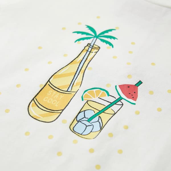 Børne-T-shirt med korte ærmer, ecru, 116