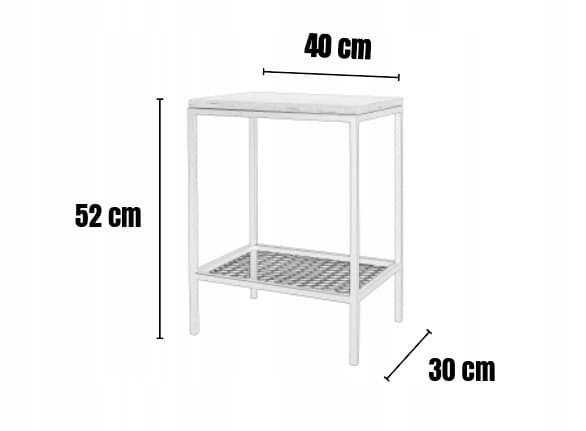 Dit Loft Design Natbord Sort Mørkt Træ Viso 40x30x52