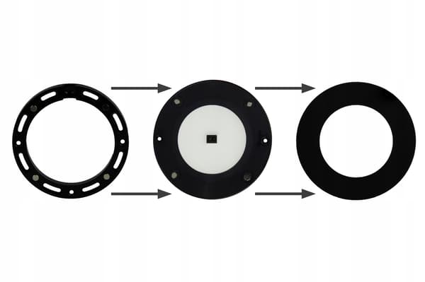 Indbygget LED-møbellampe 3W IR-sensor infrarød sort 6000K SLL02