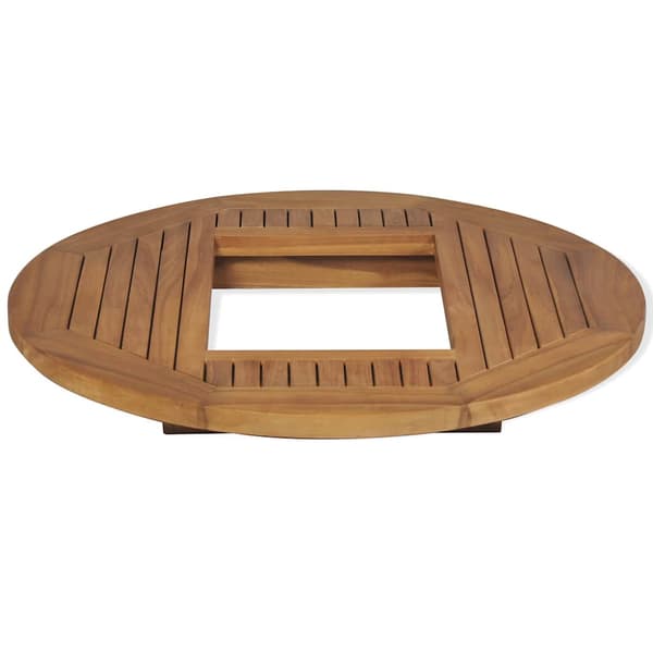 vidaXL ølkassebordplade 70 cm teaktræ