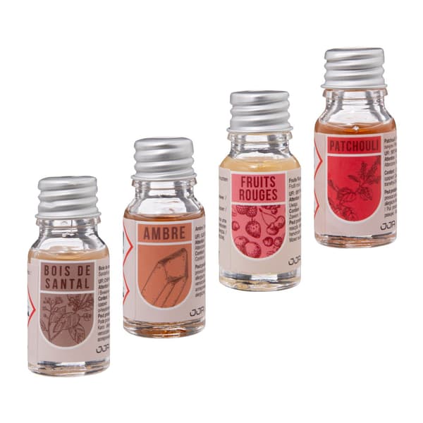 Set med 12 doftoljor à 10 ml med brännare