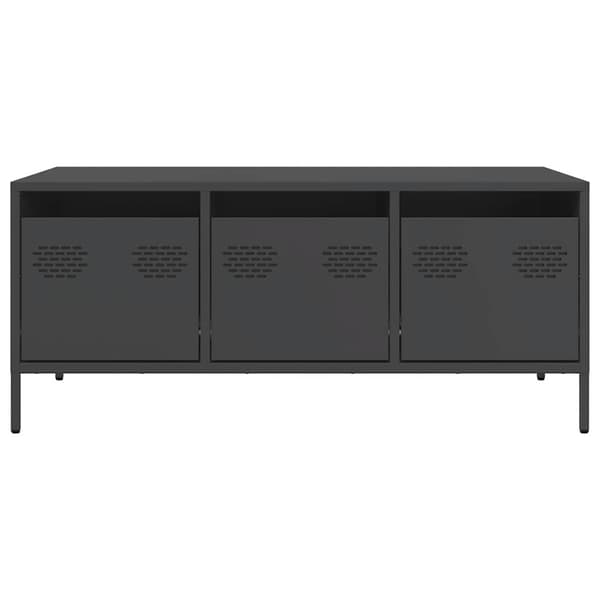 vidaXL sofabord sort 101,5x50x43,5 cm stål