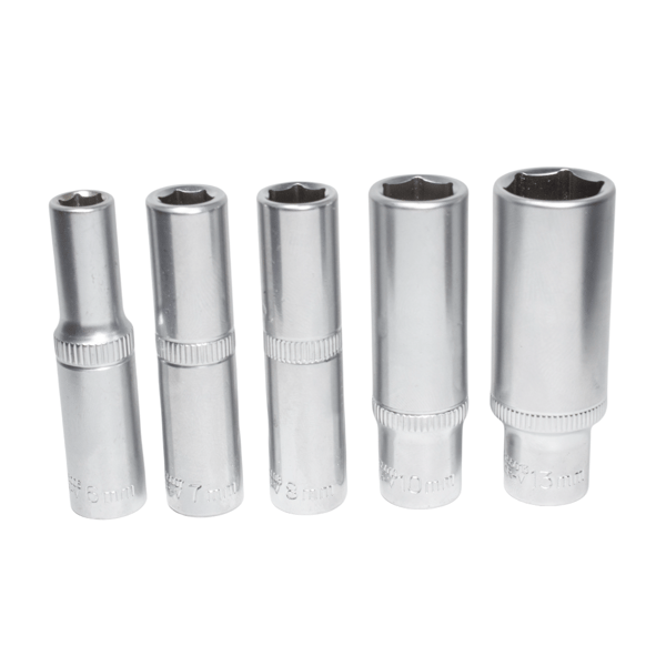1/4" 7 mm dyb slagtopnøgle 6-kantet