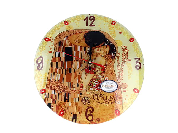 Väggklocka - G. Klimt, Kyssen (CARMANI)