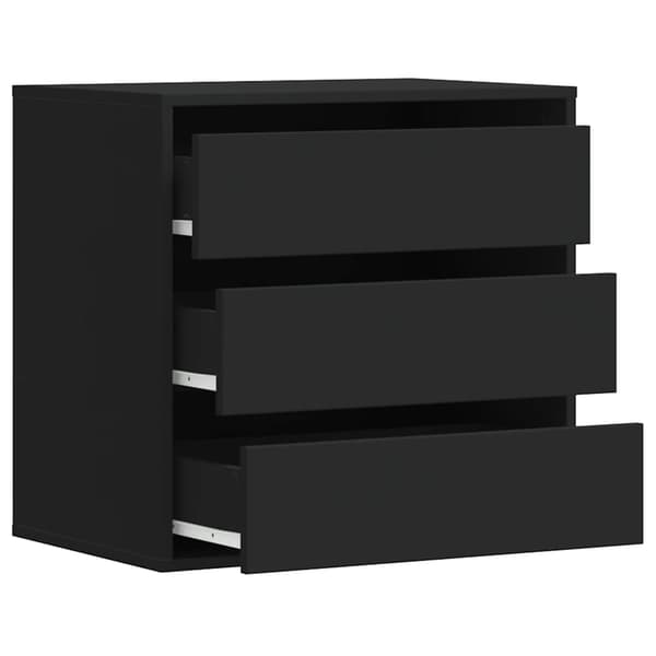 vidaXL kommode, sort, 60x41x58 cm, træbaseret materiale