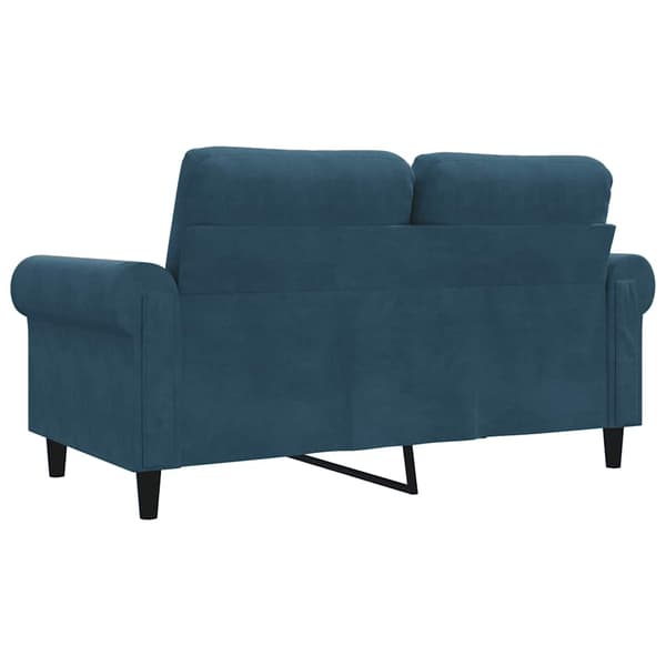 vidaXL 2-sitssoffa blå 120 cm klädd i sammet
