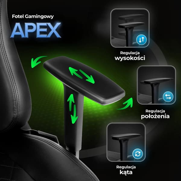 APEX Svart Modern Snurrstol Gaming