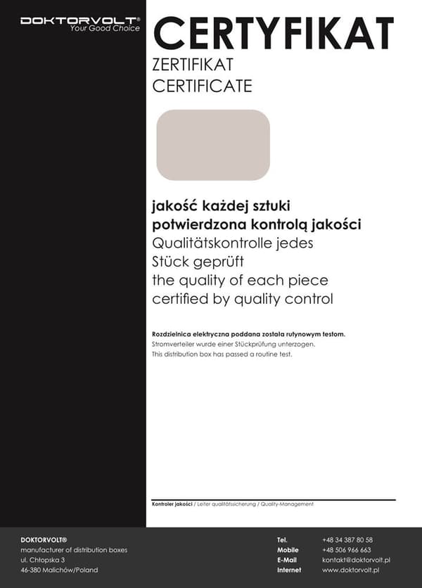 Väggmonterad fördelningscentral mDV 16A 2x230V Schuko Doktorvolt® 2695