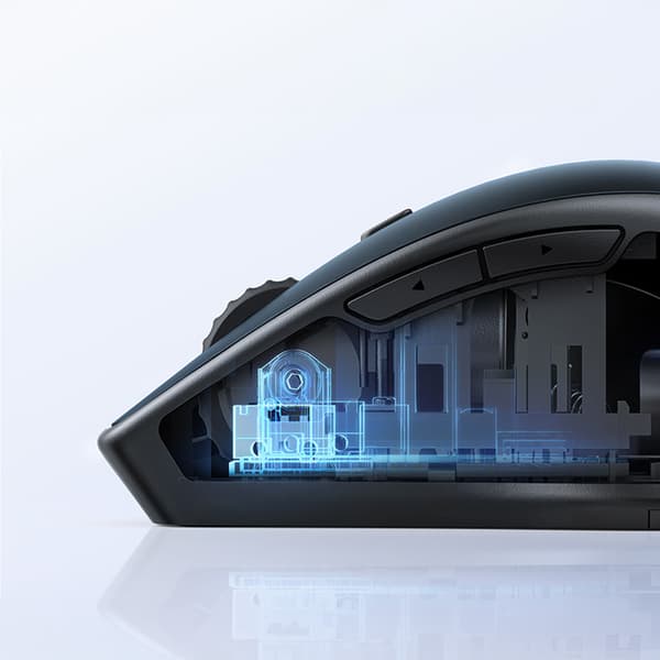 Ergonomisk trådlös datormus MU101 Bluetooth 2.4 GHz blå