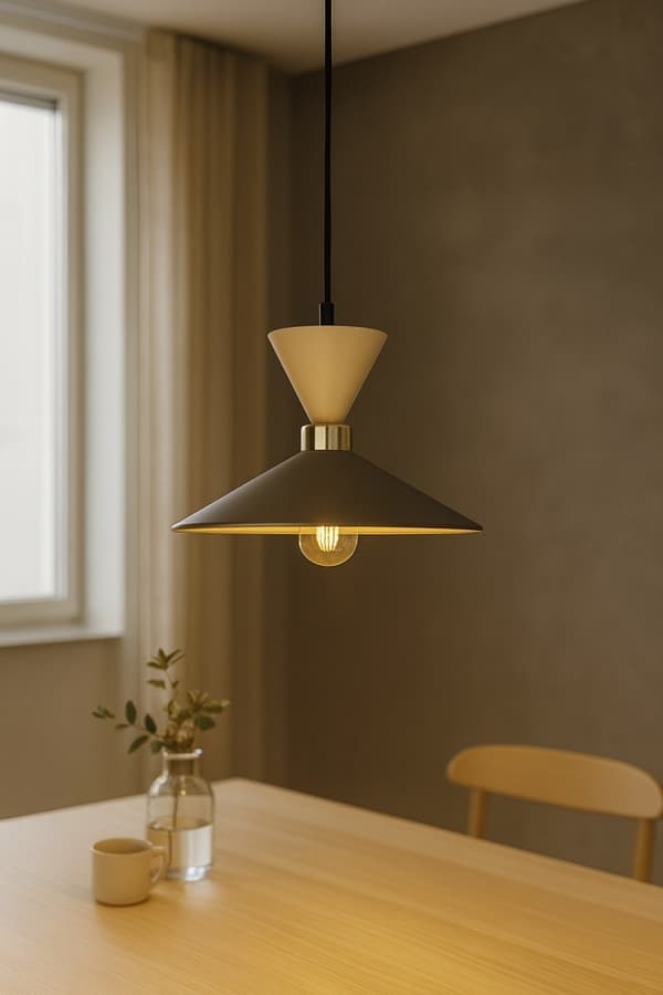 Hængelampe 1xE27 Amaris Latte/Brun