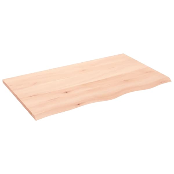 vidaXL bordplade 100x60x2 cm ubehandlet egetræ