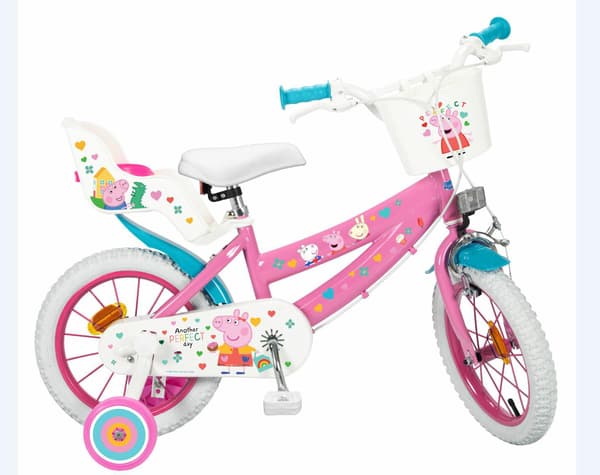 Gurli Gris børnecykel 14 tommer til piger 4-6 år pink