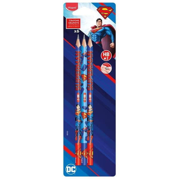 Superman HB blyant 6 stk. MAPED