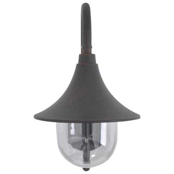 vidaXL Puutarhan seinävalaisin, 42 cm, E27, alumiini, pronssi
