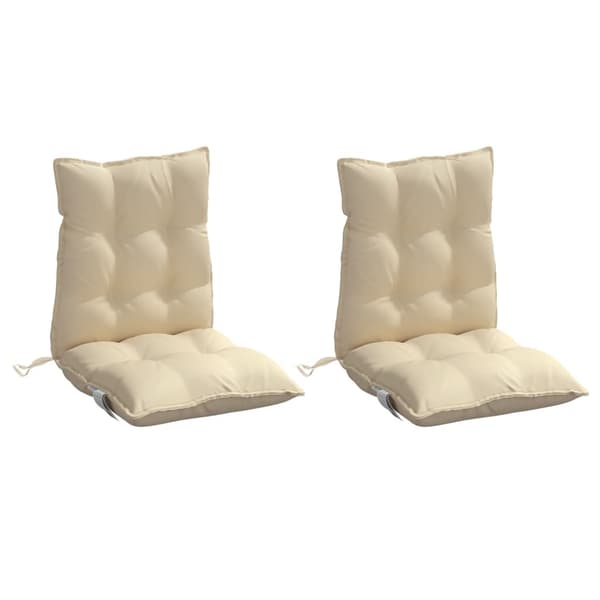 vidaXL Lågryggade fåtöljdynor, 2 st, Beige