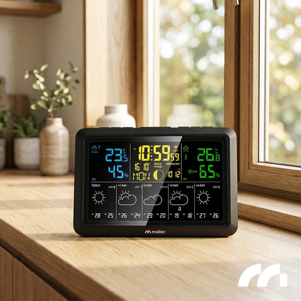 WiFi Trådlös Väderstation Termometer Barometer App Sensor Daily5000M