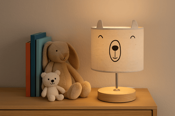 Beige TEDDY BEAR nattlampa för barn