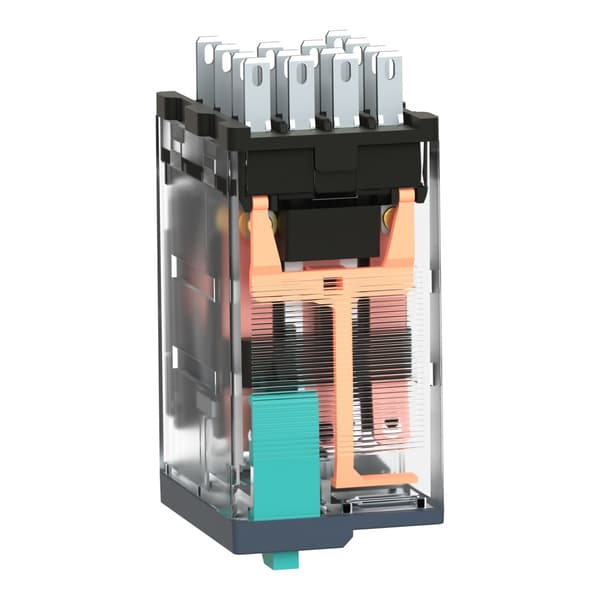 Zelio RXM LED miniaturerelæ 24V DC, 6A, 4 C/O-kontakter