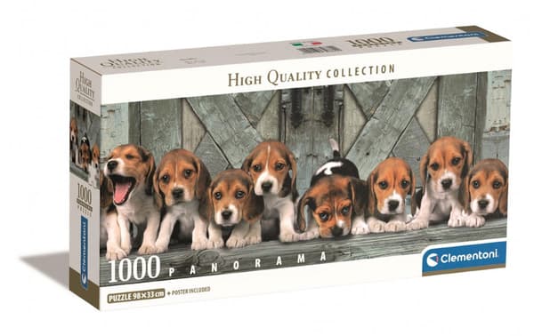 Panoramapussel 1000 bitar. Kompakt. Beaglehundar