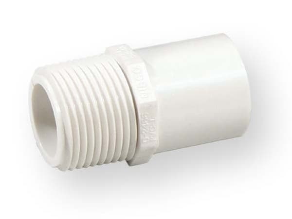 Nippaliitin ulkokierteellä KZ/GZ PVC-U 1/2"