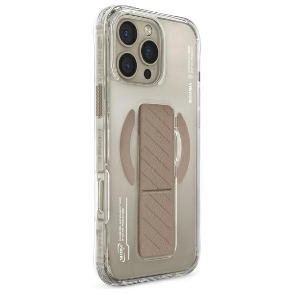 Skinarma Axon Etui med Stander til MagSafe til iPhone 16 Pro Max Champagne