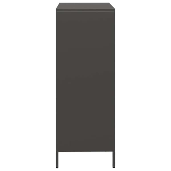 vidaXL skab, sort, 39x35x103,5 cm, stål