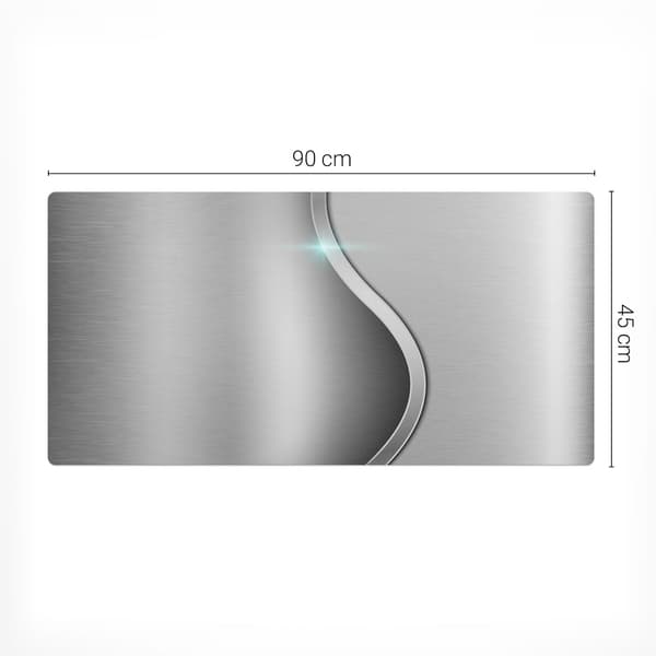 Halkfri skrivebordsmåtte med metallisk væggrafikdesign 90x45 cm