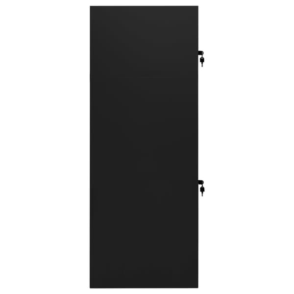 vidaXL sadelskab sort 53x53x140 cm stål