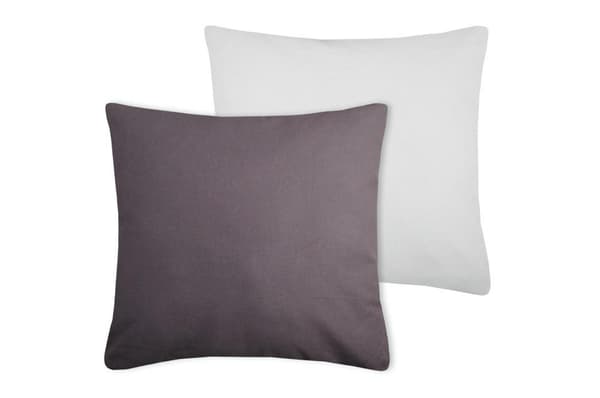 DUO pude 50x50 grå sølv