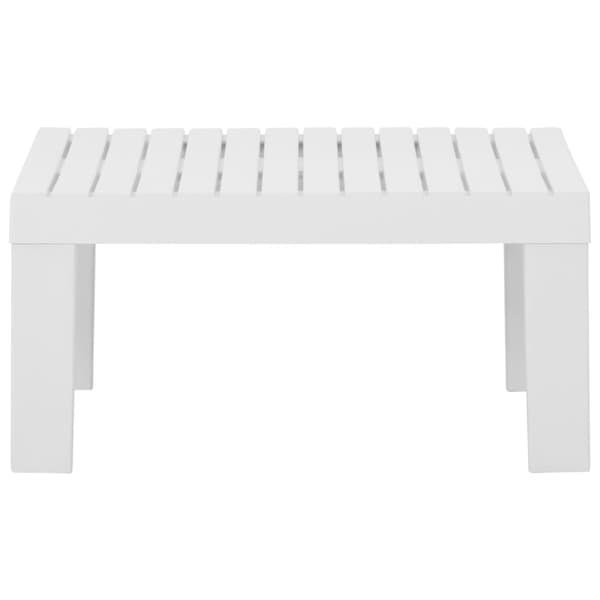 vidaXL Trädgårdsbord, Plast, Vit