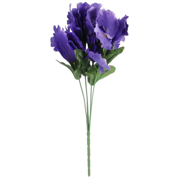 Buket med 5 iriser 34 cm lilla