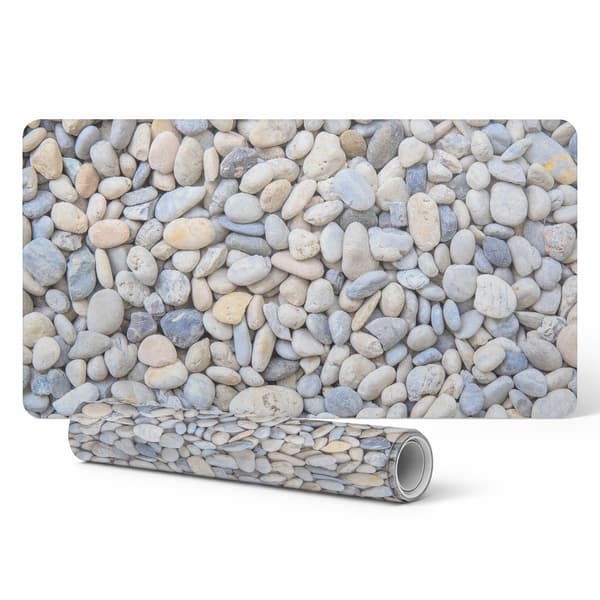 Antiskridtskrivebordsmåtte med strandstenmønster 90x45 cm