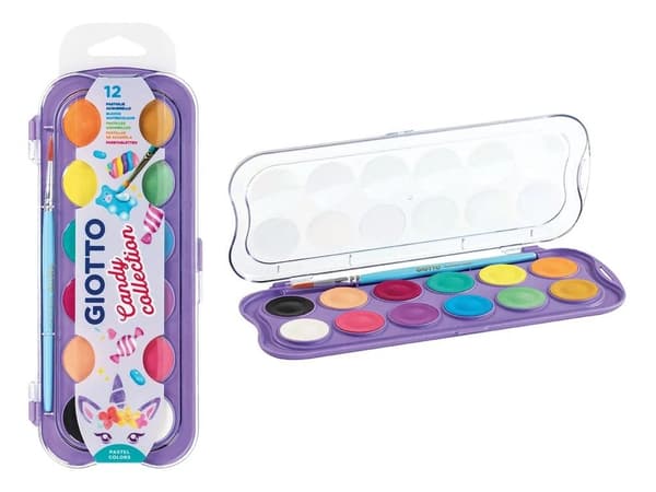 Acquerelli Candy Collection maling i 12 farver