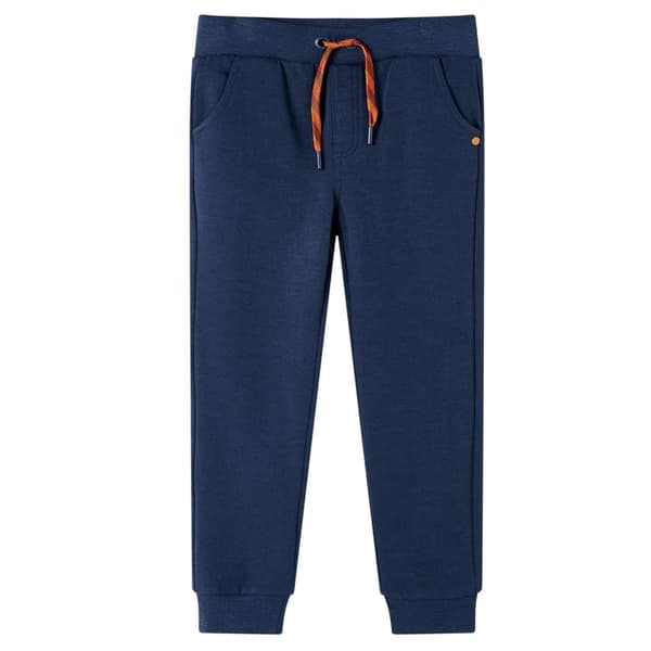 Børne joggingbukser, marineblå melange, 128