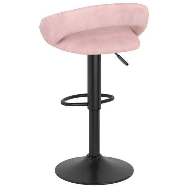 vidaXL Barstolar, set om 2, rosa, klädda i sammet