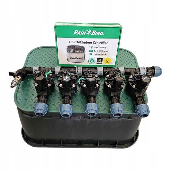 Rain Bird 5-stationssæt: Manifold med kompressor, TM2, bundkar, PE 25