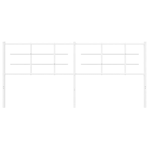 vidaXL metalsengegavl hvid 193 cm