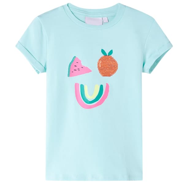 Børne-T-shirt, lyseblå, 128