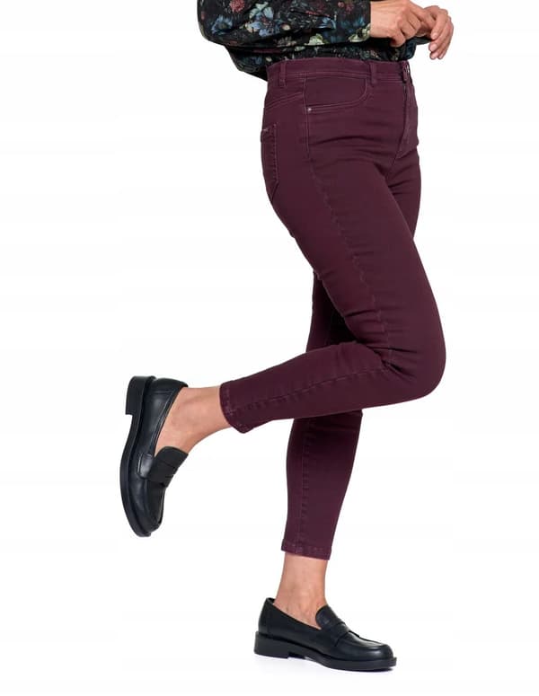 Dambyxor med elastiska midjor, eleganta, hög midja, MORAJ L LILA