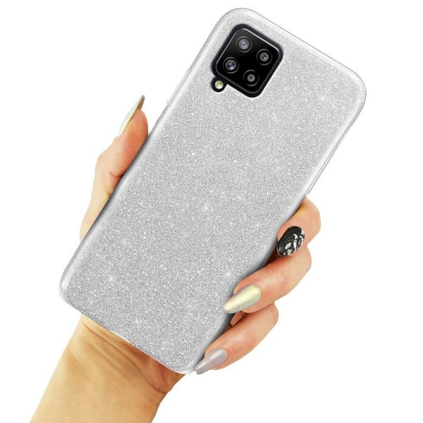 Glitteretui til Samsung Galaxy A42 5G, Sølv