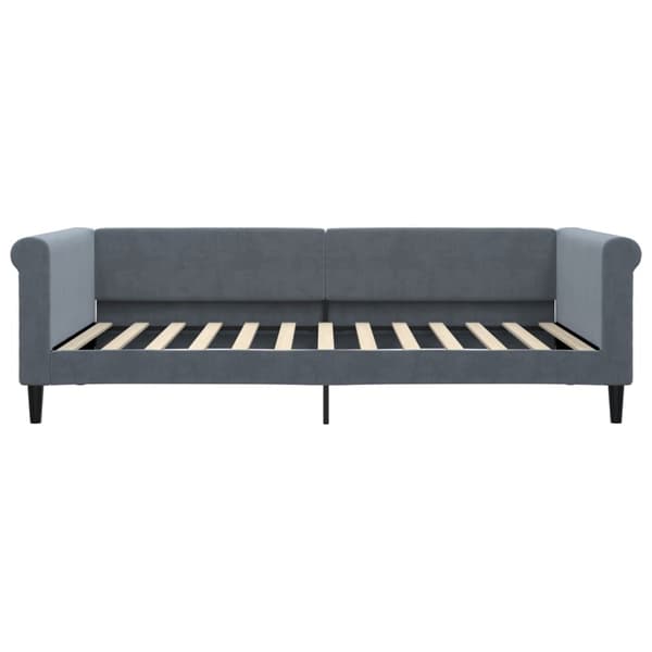 vidaXL Bäddsoffa mörkgrå 100x200 cm sammet