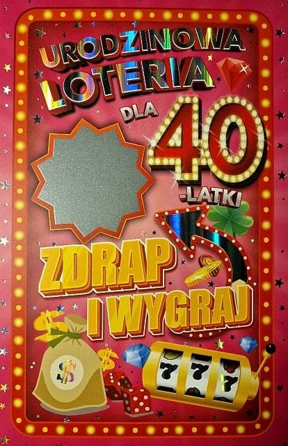 Kvinde 40-års fødselsdagskort