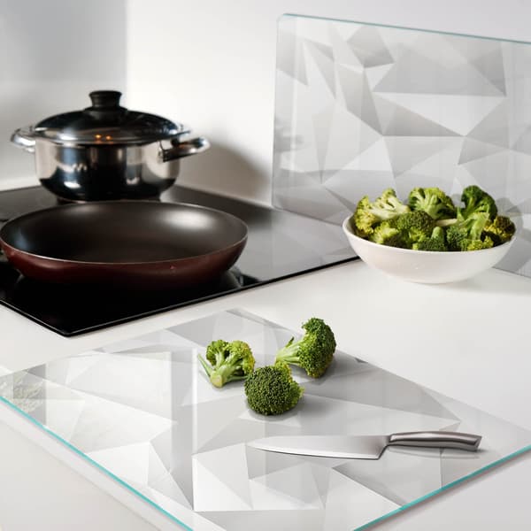 Dekorative glasplader til servering af snacks abstrakt 2x40x52 cm