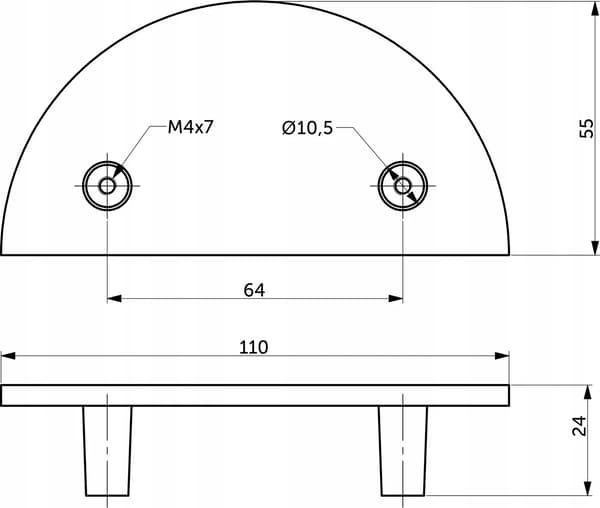 HUONEKALUNVEDIN musta MODERN CHOKI SPLIT 64/110 musta AKS