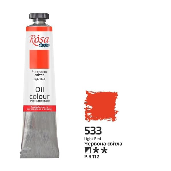 Oliemaling rød lys 533 45ml