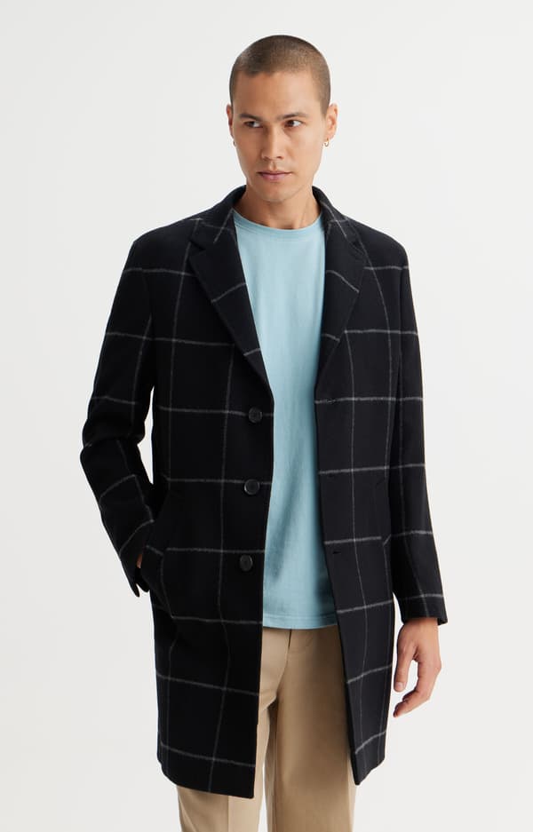 Slimfit uldfrakke 52